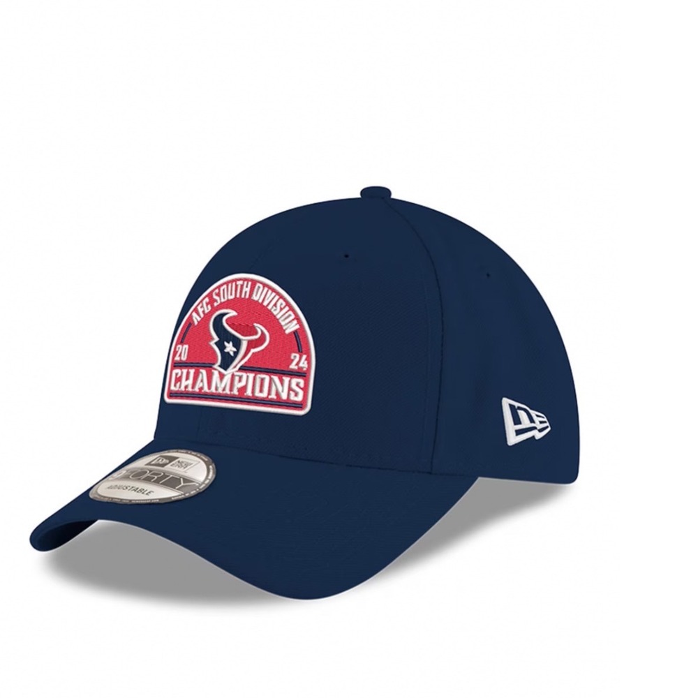New Era‎ Houston Texans 2024 AFC South Division Champions 9FORTY Hat Navy Blue